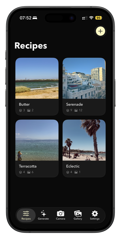 Recipes list