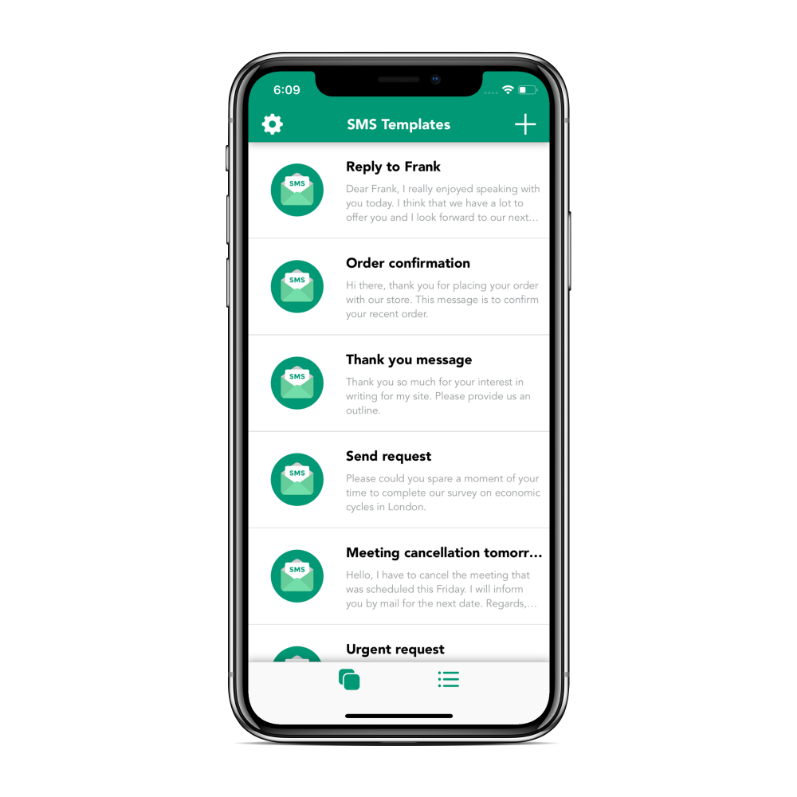 SMS Templates screenshot 2